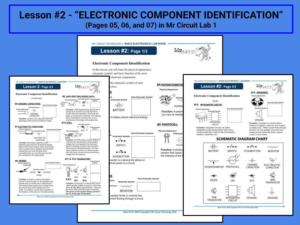 Electronics Component Identification Course Mr Circuit Technology - Hands-on STEM Electronics